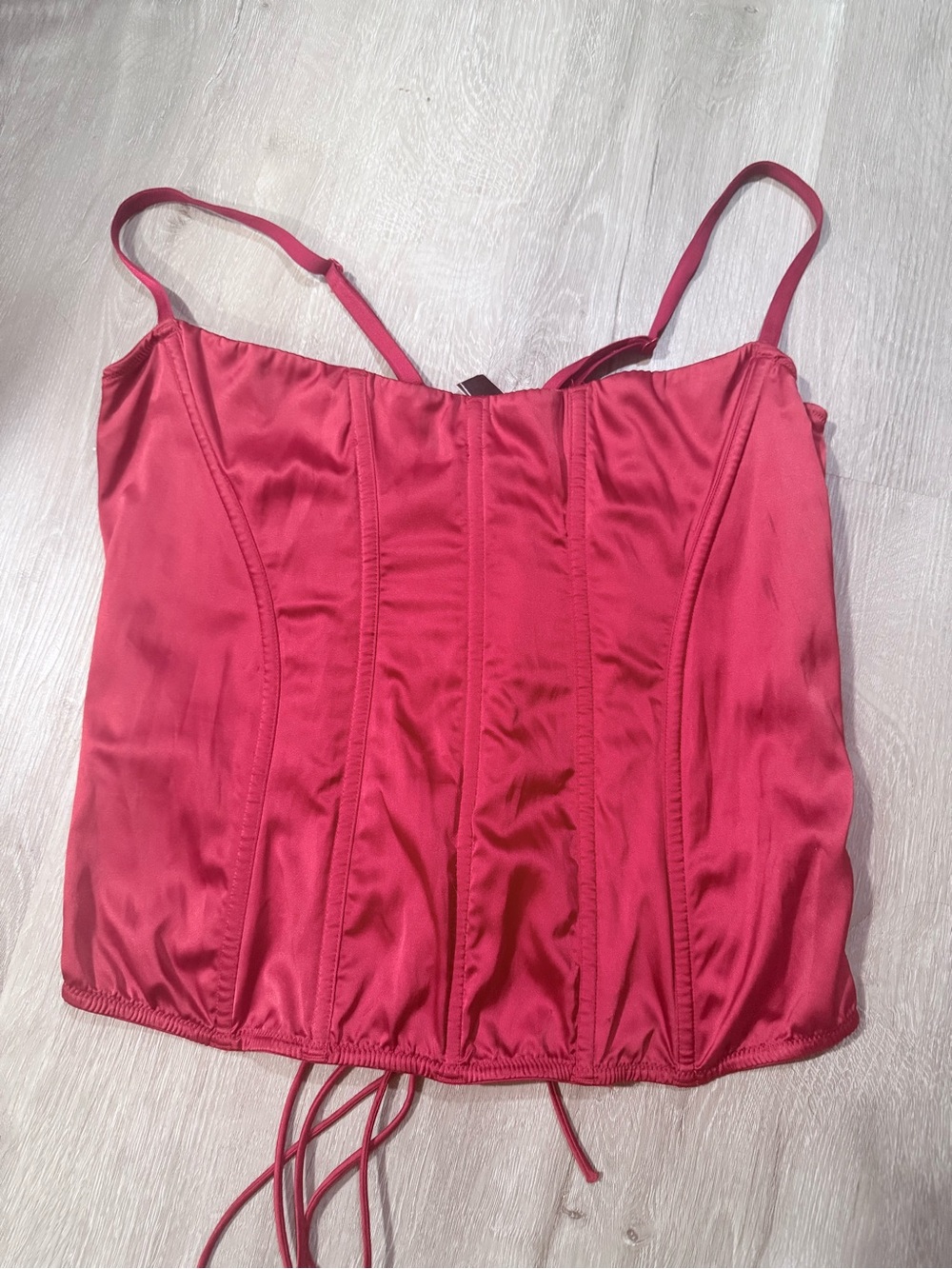 VS Red Satin Corset top